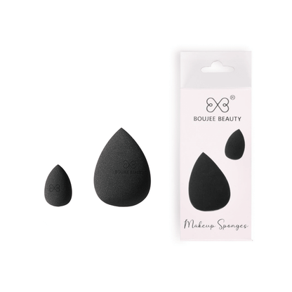 2Pcs Black Makeup Sponge Set - Boujee Beauty