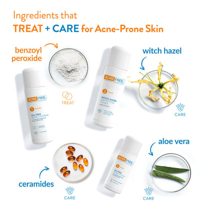 ACNE FREE Ool Free 24 HR Acne Clearing System 3 Steps Work 24 Hours Every Day
