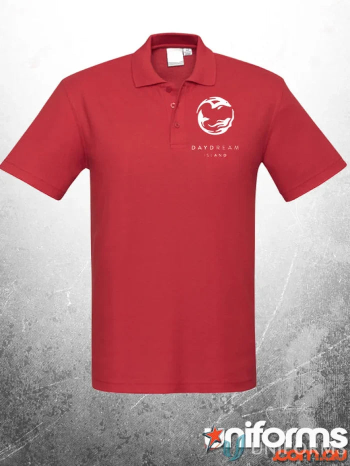 Biz Collection P400MS-DD2 ACTIVITIES Mens (EMB-W) Polo in Red front product image