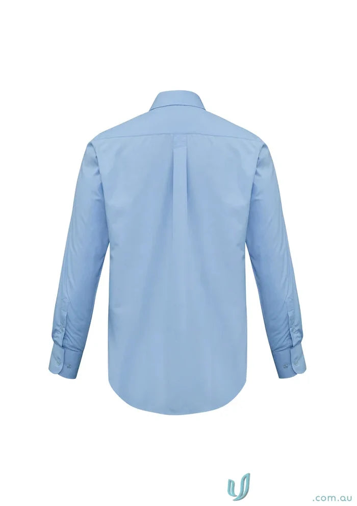 Biz Collection S10510-DD2 ADMIN Mens (EMB-N) L/S Shirt in Light Blue