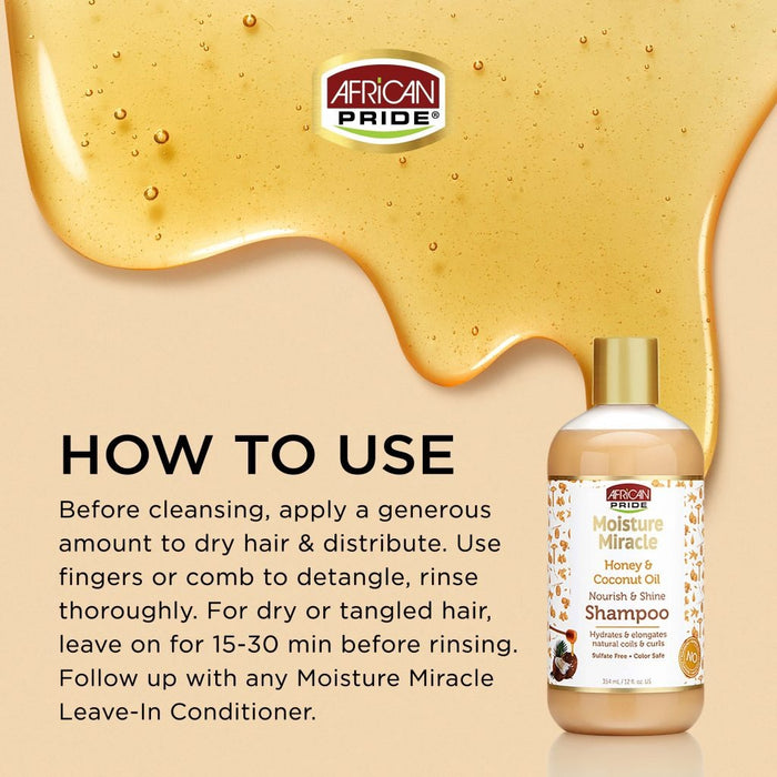 AFRICAN PRIDE Moisture Miracle Honey & Coconut Oil Conditioner 16oz
