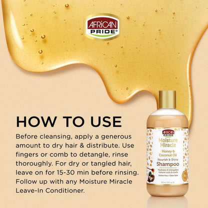 AFRICAN PRIDE Moisture Miracle Honey & Coconut Oil Conditioner 16oz