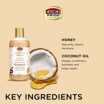 AFRICAN PRIDE Moisture Miracle Honey & Coconut Oil Conditioner 16oz