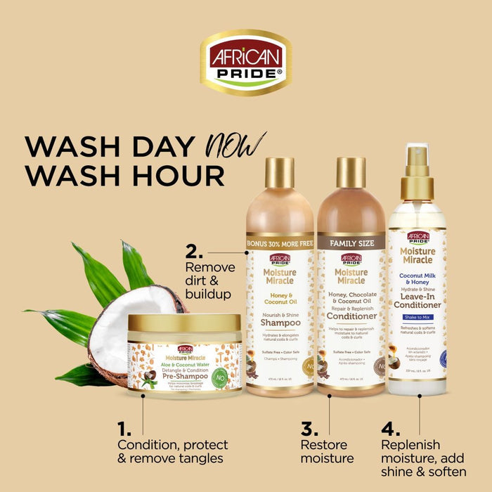 AFRICAN PRIDE Moisture Miracle Pre-Shampoo 12oz