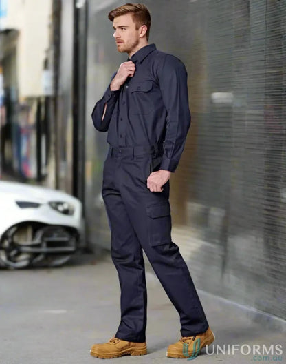 Winning Spirit WP08 AIW Heavy Cotton Pre-Shrunk Drill Stout Pants in Navy front product image