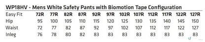 Winning Spirit WP18HV AIW White Safety Pants with Biomotion Tape in White