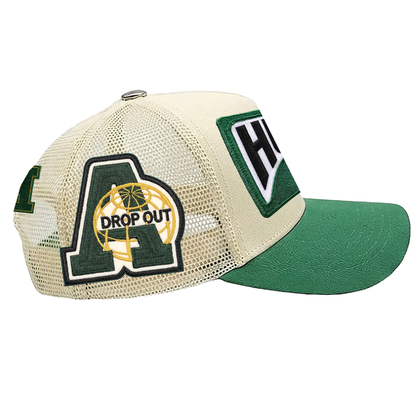 All Human "Coronao" Snapback - Cream/Green