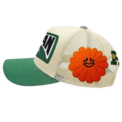 All Human "Coronao" Snapback - Cream/Green