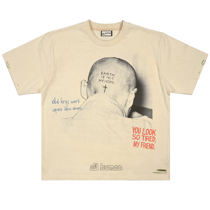 All Human "Maybe Tomorrow v2" Tee - Cream
