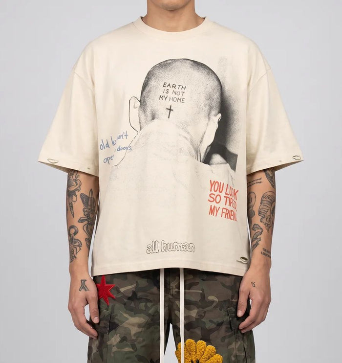 All Human "Maybe Tomorrow v2" Tee - Cream