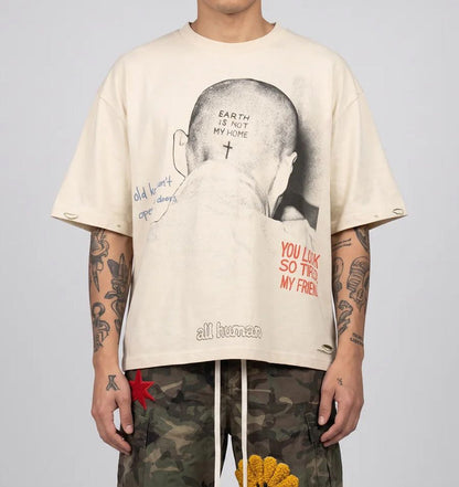 All Human "Maybe Tomorrow v2" Tee - Cream