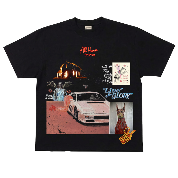 All Human "White Ferrari" Tee - Black
