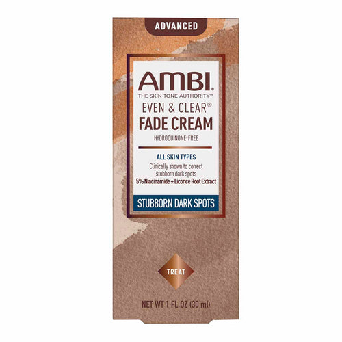 AMBI Even & Clear Fade Cream Hydroquinone-Free Advanced Stubborn Dark Spots 1oz/ 29.3ml
