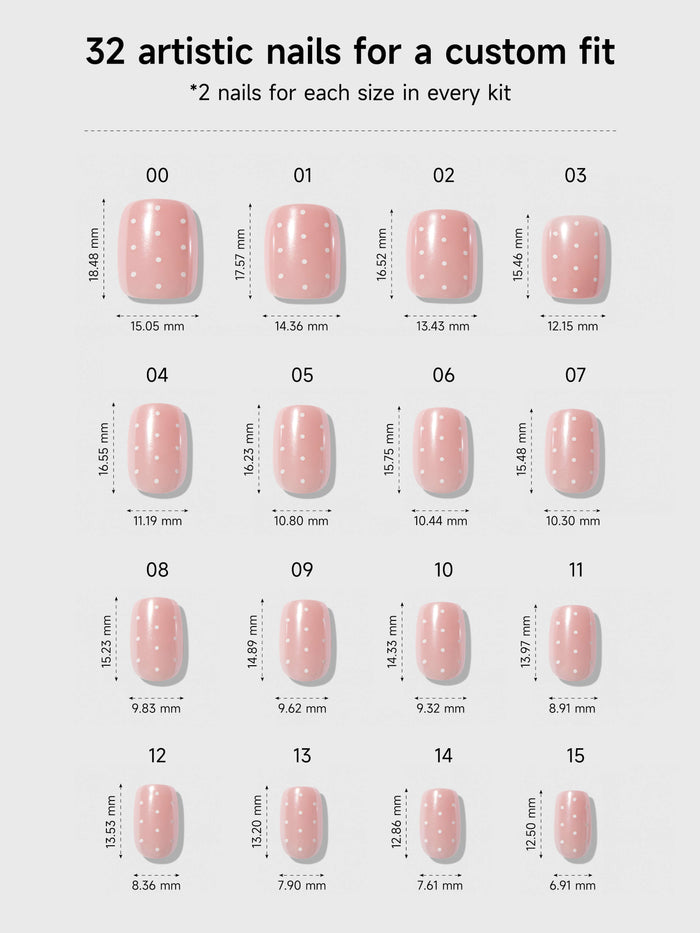Angel Glaze Dot (Short Squoval)
