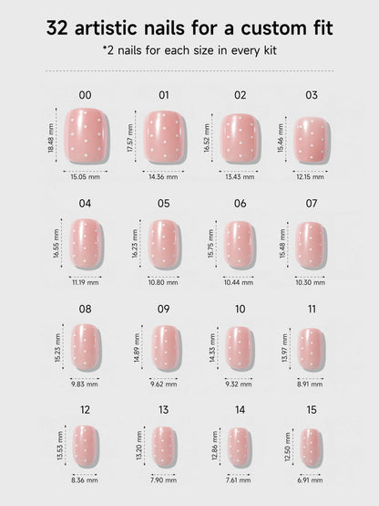 Angel Glaze Dot (Short Squoval)