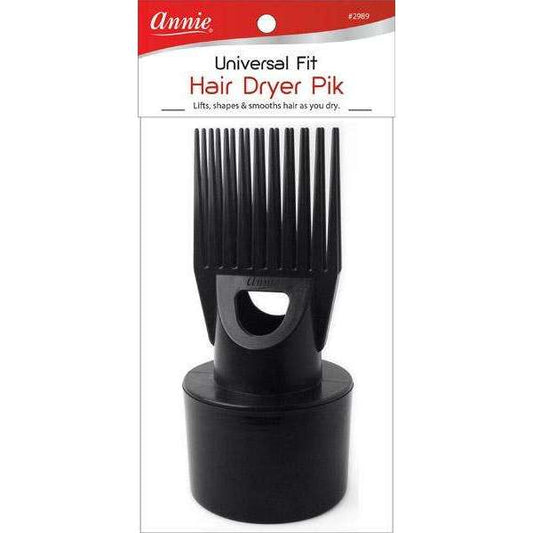 Annie Hair Dryer Pik Attachment, 1 Count, Black