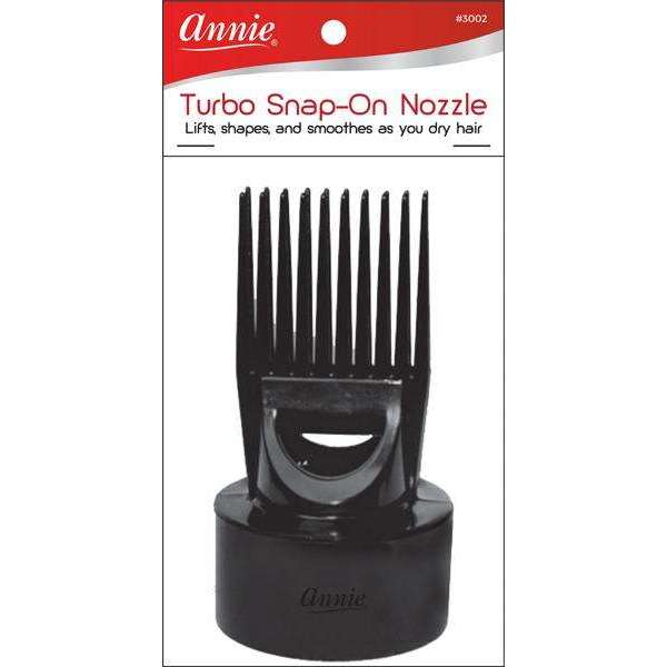 Annie Turbo Snap-On Hair Dryer Pik Attachment, 1 Count, Black