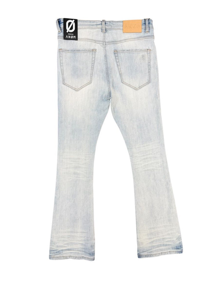 ANOM "Aura" Ice Blue Stacked Denim Jeans
