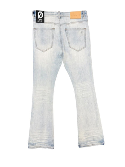 ANOM "Aura" Ice Blue Stacked Denim Jeans