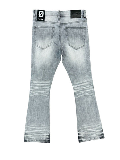 ANOM "Aura" Light Grey Wash Stacked Denim Jeans