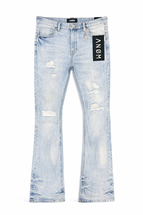 ANOM "Obscura" Light Blue Wash Stacked Denim Jeans
