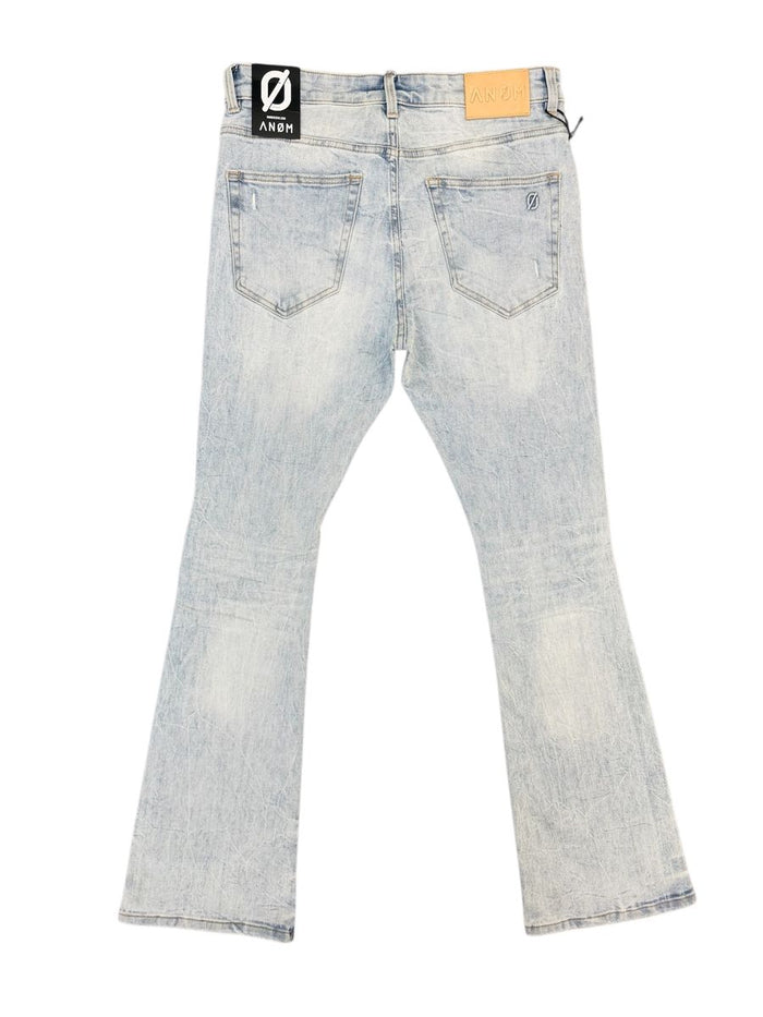 ANOM "Obscura" Light Blue Wash Stacked Denim Jeans