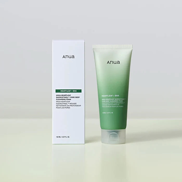 Anua Heartleaf + BHA Quercetinol Pore Deep Cleansing Foam رغوة تنظيف البشرة من انوا