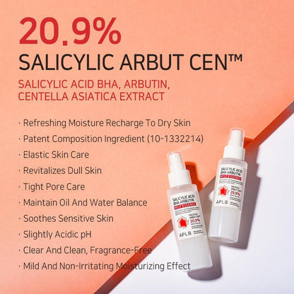 APLB Salicylic Acid BHA Arbutin Mist Essence 105 mL