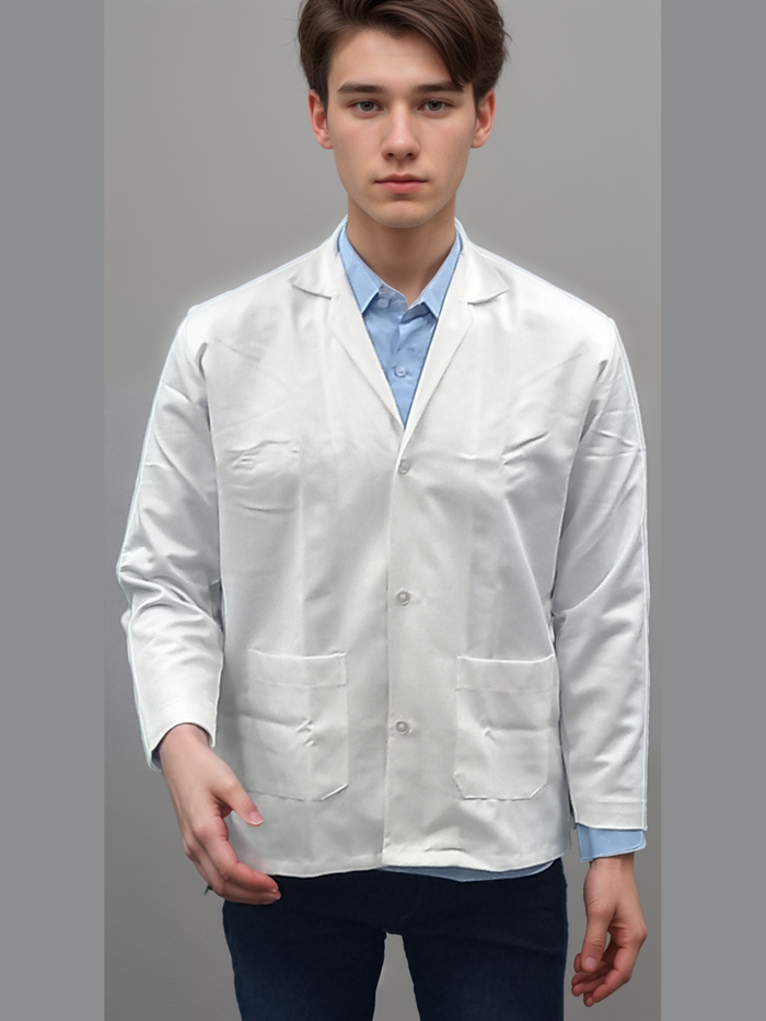 Apron Full Sleeves 3 Button - Premium Full Sleeve Apron for Ultimate Protection - J R GARMENTS