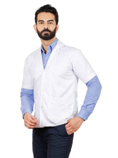 Apron Half Sleeves 3 Button - Stylish Half Sleeve Apron for Comfort and Functionality - J R GARMENTS
