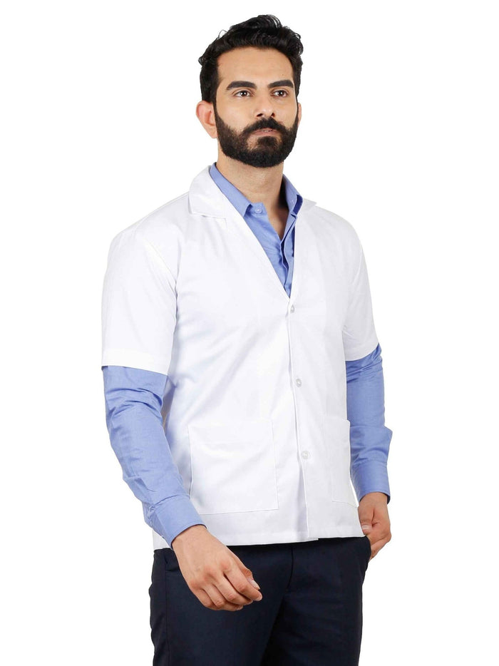 Apron Half Sleeves 3 Button - Stylish Half Sleeve Apron for Comfort and Functionality - J R GARMENTS