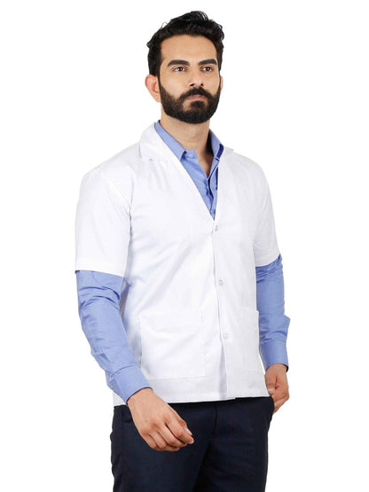 Apron Half Sleeves 3 Button - Stylish Half Sleeve Apron for Comfort and Functionality - J R GARMENTS