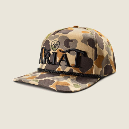 Ariat Mens Camo 3D Embroidered Cap - Tan