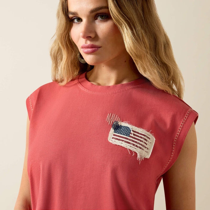 Ariat Womens Americana T-Shirts - Red