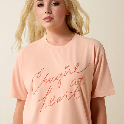 Ariat Womens Cowgirl at Heart T-Shirts - Tropical Peach