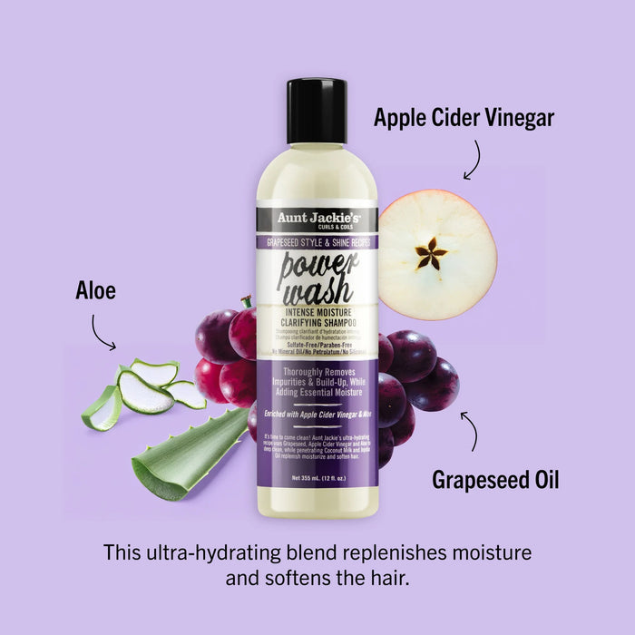 Aunt Jackie's Grapeseed Power Wash Shampoo 12oz