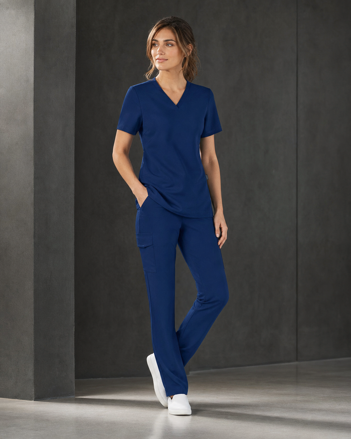 Avery Ladies Slim Leg Scrub Pant CSP943LL navy scrub set