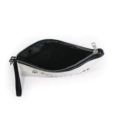 Avocado Zinc Black and White Vegan Leather Pouch