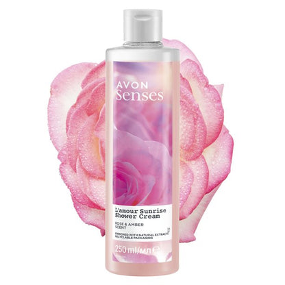 Avon Senses L'Amour Sunrise Rose & Amber Shower Cream - 250ml