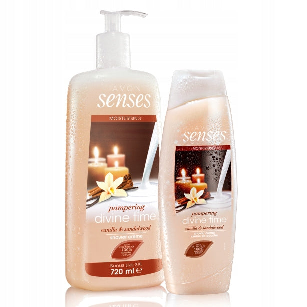 Avon Senses Pampering Divine Time Vanilla & Sandalwood Shower Crème XXL - 720ml