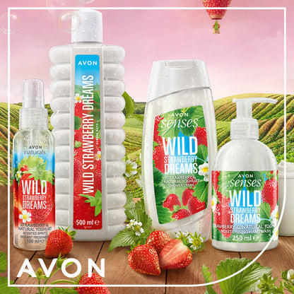 Avon Senses Wild Strawberry Dreams Strawberry & Natural Yoghurt Shower Crème - 500ml
