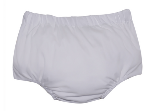 Baby Sen White Woven Diaper Cover