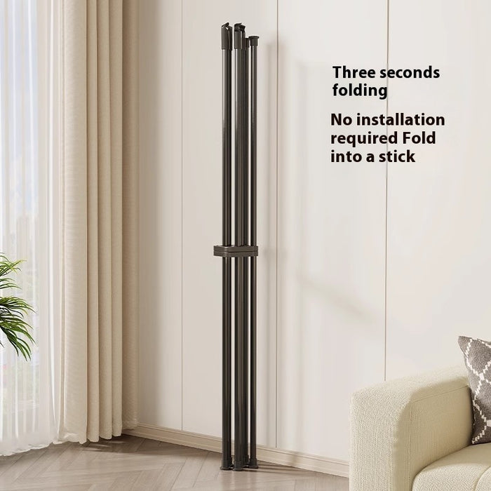 Balcony Clothes Rack Floor Movable Indoor