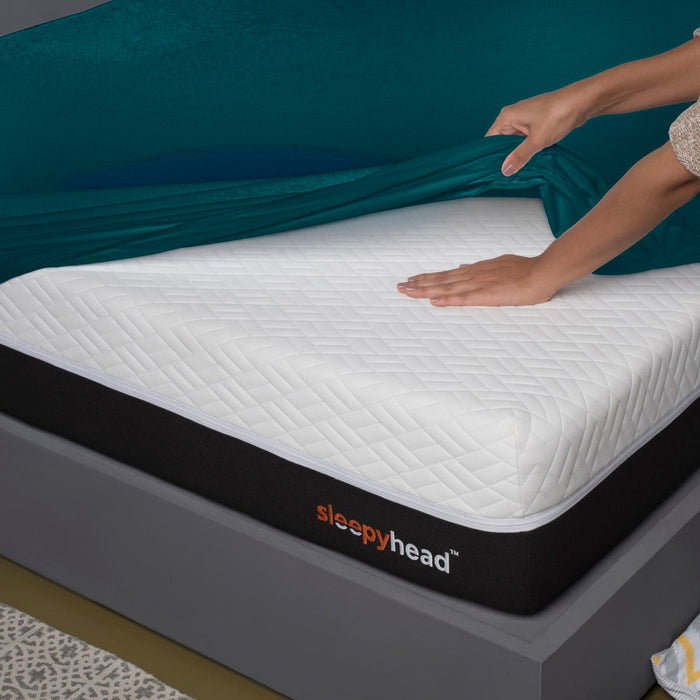 Bamboo|Feel|Terry|Fabric|Waterproof|Mattress|Protector|72|36|inches|Single|Size|Deep|Teal