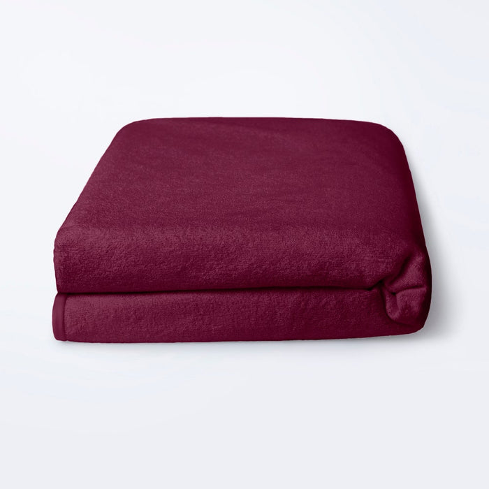 Bamboo|Feel|Terry|Fabric|Waterproof|Mattress|Protector|78|48|inches|Double|Size|Beetroot
