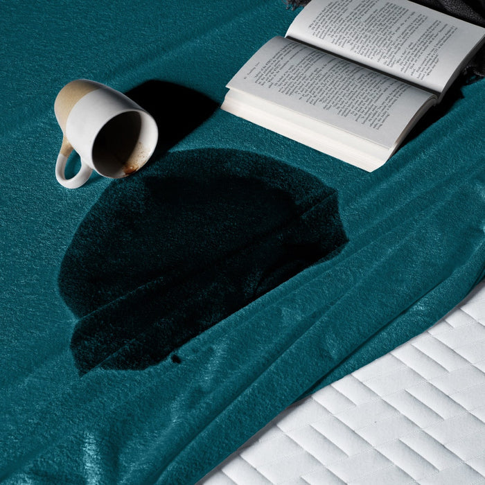 Bamboo|Feel|Terry|Fabric|Waterproof|Mattress|Protector|78|60|inches|Queen|Size|Deep|Teal