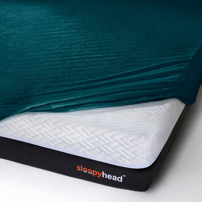 Bamboo|Feel|Terry|Fabric|Waterproof|Mattress|Protector|78|60|inches|Queen|Size|Deep|Teal