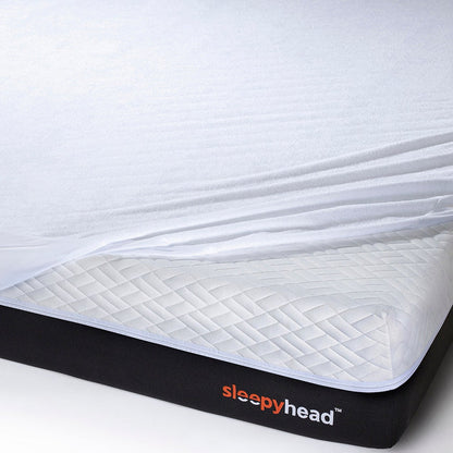 Bamboo|Terry|Waterproof|Mattress|Protector|72|72|inches|King|Size|White