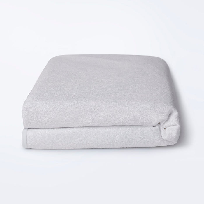 Bamboo|Terry|Waterproof|Mattress|Protector|72|72|inches|King|Size|White