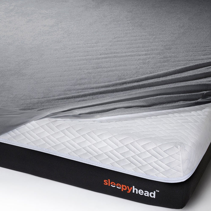 Bamboo|Terry|Waterproof|Mattress|Protector|75|36|inches|Single|Size|Grey
